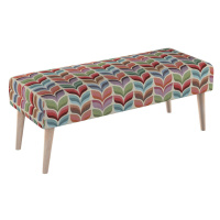 Dekoria Dlouhá lavička natural 100x40cm, růžová a modrá, 100 x 40 x 40 cm, Intenso Premium, 144-