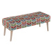 Dekoria Dlouhá lavička natural 100x40cm, růžová a modrá, 100 x 40 x 40 cm, Intenso Premium, 144-