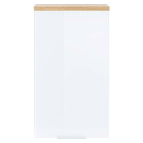 Bílá přírodní závěsná koupelnová skříňka v dekoru dubu 39x69 cm Pescara – Germania