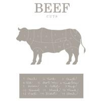 Ilustrace Beef Cuts, Studio Collection, (26.7 x 40 cm)