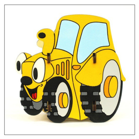 Stojánek na tužky traktor žlutý