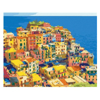 Diamondi - DOMY V NÁRODNÍM PARKU CINQUE TERRE, 40x50 cm, bez rámu a bez vypnutí plátna