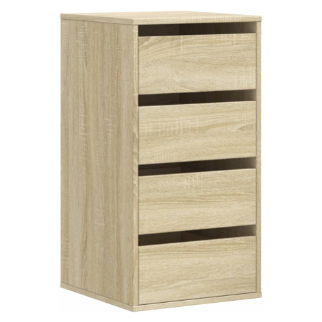 vidaXL Rohová zásuvková komoda dub sonoma 40 x 41 x 76 cm kompozit