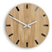 ModernClock Nástěnné hodiny Simple-W hnědo-bílé
