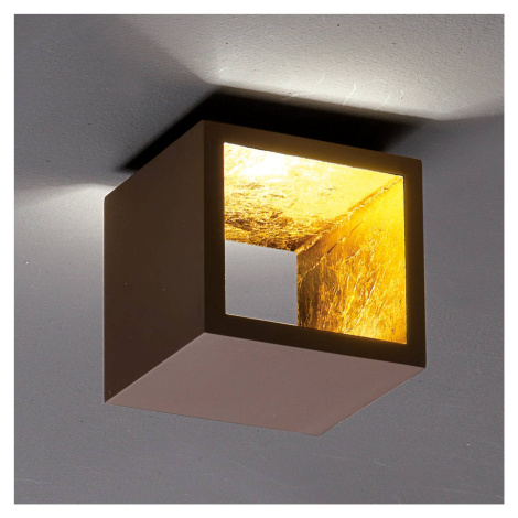 ICONE ICONE Cubò - LED stropní svítidlo, 10 W, hnědá/zlatá