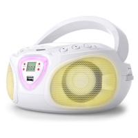 Auna Roadie CD Boombox UKW Radio, Light Show, CD přehrávač, Bluetooth 5.0
