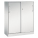 C+P Skříň s posuvnými dveřmi ASISTO, výška 1292 mm, šířka 1000 mm, světlá šedá/světlá šedá