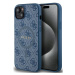 Kryt Guess GUHMP15SG4GFRB iPhone 15 6.1" blue hardcase 4G Collection Leather Metal Logo MagSafe 