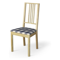 Dekoria Potah na sedák židle Börje, tmavě modrá kostka velká, potah sedák židle Börje, Quadro, 1