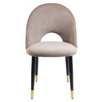 KARE Design Taupe čalouněná jídelní židle Iris Velvet (set 2 ks)