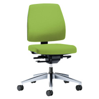 interstuhl Kancelářská otočná židle GOAL, výška opěradla 430 mm, leštěný podstavec, zelenožlutá,