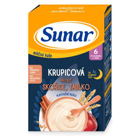 Sunar mléčná kaše 210g krup skoř jab 6m
