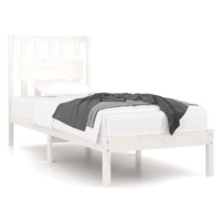 Rám postele bílý masivní borovice 90 × 200 cm, 3103919