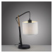 LEUCHTEN DIREKT is JUST LIGHT stolní lampa černá s imitací dřeva šňůrový vypínač IP20 do interié