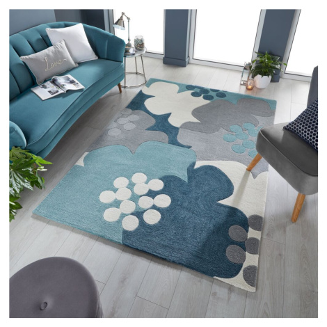 Kusový koberec Zest Retro Floral Blue 160x230 cm Flair Rugs