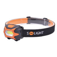 SOLIGHT Čelová LED COB svítilna - čelovka, 3W, 150 lm, bateriová