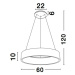 NOVA LUCE závěsné svítidlo RANDO šedý hliník a akryl LED 42W 230V 4000K IP20 6167204