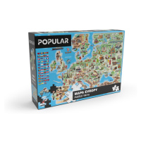 POPULAR - Puzzle - Mapa Evropy, 160 ks - CZ