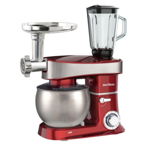 Multifunkční kuchyňský robot BestBerg BBR-2000R / 2000 W / 6 l / 6 rychlostí / červená Varianta: