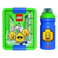 LEGO® ICONIC Boy svačinový set (láhev a box) - modrá/zelená