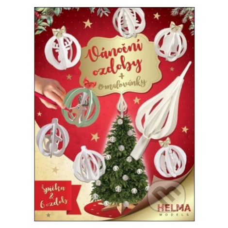3D Omalovánky Vánoční set Špička a 6 ozdob (Vánoční ozdoby a Omalovánky) - kniha z kategorie Oma HELMA MODELS