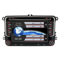 Awesafe CD DVD Autorádio VW Volkswagen Škoda Seat s GPS a Dotykovým Displejem 7”, USB, Logo