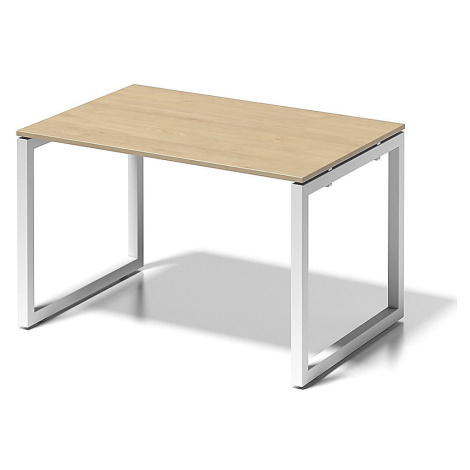 BISLEY Psací stůl CITO s podstavcem ve tvaru O, v x š x h 740 x 1200 x 800 mm, podstavec bílý, d