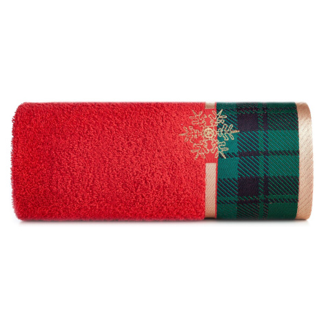 Bavlněný vánoční ručník s žakárovým okrajem