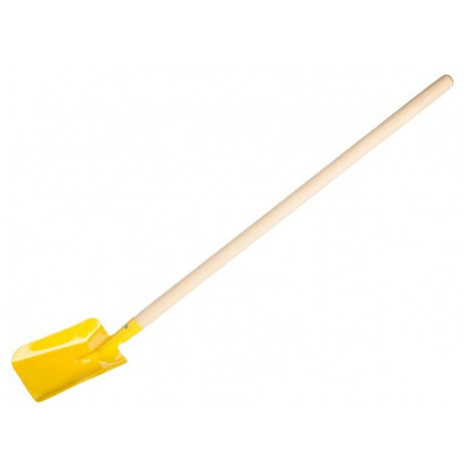 Lopata/ Lopatka žlutá kovová s dřevěnou násadou 80 cm
