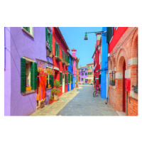 Fotografie Colorful houses on Burano island, near, NiseriN, 40 × 26.7 cm