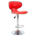 323645 vidaXL Bar Stools 2 pcs Red Faux Leather