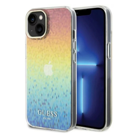 Kryt Guess GUHCP15SHDECMI iPhone 15 6.1" rainbow hardcase IML Faceted Mirror Disco Iridescent (G