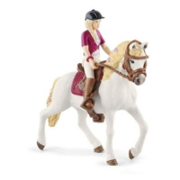 Schleich 42540 Blondýna Sofia s pohyblivými klouby na koni