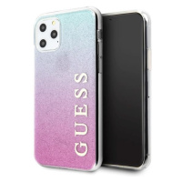 Guess GUHCN65PCUGLPBL hard silikonové pouzdro iPhone 11 Pro Max Pink-blue Glitter Gradient