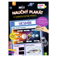 Naučná kniha s plakátem (kosmonaut)