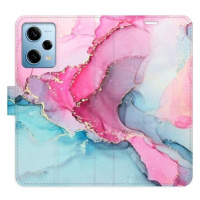 iSaprio flip pouzdro PinkBlue Marble pro Xiaomi Redmi Note 12 Pro 5G / Poco X5 Pro 5G