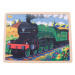 Bigjigs Toys Dřevěné puzzle - Historický vlak Flying Scotsman, 35 dílků