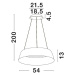 NOVA LUCE závěsné svítidlo ALBA bílý hliník šampaň a zlatá LED 50W 230V 3000K IP20 stmívatelné 9