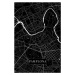 Mapa Pamplona black, 26.7 × 40 cm