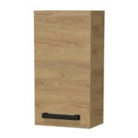 Koupelnová skříňka nízká s černou úchytkou SAT Cube Way 32,5x63x20 cm dub Hickory mat CUBE3CH32D