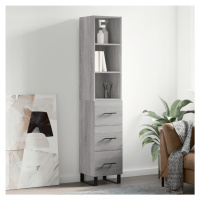 vidaXL Skříň highboard šedá sonoma 34,5 x 34 x 180 cm kompozitní dřevo