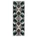 Flair Rugs koberce Běhoun Hand Carved Nimbus Green - 80x230 cm