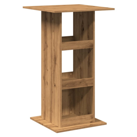 vidaXL Barový stůl s úložným prostorem dub artisan 60 x 60 x 102 cm