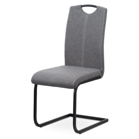 Jídelní židle WARDEN, šedá látka/černý kov Autronic