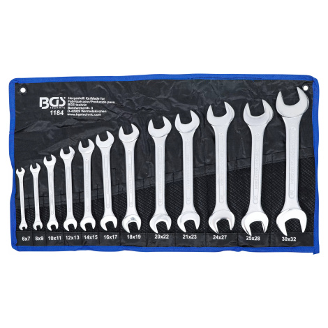 Sada oboustranných plochých klíčů, 6 - 32 mm, 12 ks - B1184