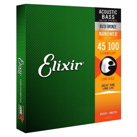 Elixir 14502 Anti-Rust Nanoweb Struny pro akustickou baskytaru