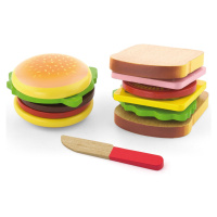 Lamps Dřevěný hamburger a sendvič