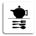 Accept Piktogram "kuchyňka" (80 × 80 mm) (bílá tabulka - černý tisk bez rámečku)