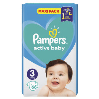 Pampers Active Baby vel. 3 Maxi Pack 6-10 kg dětské pleny 66 ks
