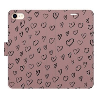 iSaprio Flip pouzdro Heart Dark 02 pro iPhone 7/8/SE 2020